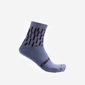 Castelli AERO PRO W 9 CM Socken Damen Lila Weiß | 54368-AJSQ