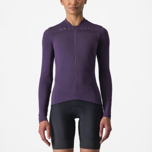 Castelli ANIMA 4 LONG SLEEVE Trikot Damen Lila | 29356-PHXS