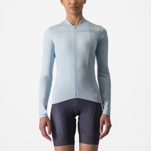 Castelli ANIMA 4 LONG SLEEVE Trikot Damen Blau | 78049-LDNP