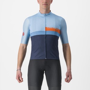 Castelli A BLOCCO Trikot Herren Blau Tiefesrot Orange | 45627-RONE