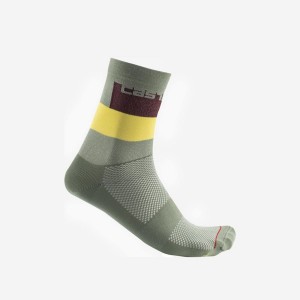 Castelli BLOCCO 15 Socken Herren Grün | 41872-SJFA