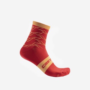 Castelli CLIMBER'S 3.0 12 CM Socken Damen Orange | 50627-CODU