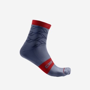 Castelli CLIMBER'S 3.0 12 CM Socken Damen Blau | 17504-NFGH