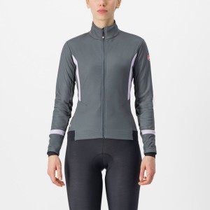 Castelli DINAMICA 2 Jacken Damen Grau Lila | 45790-UTQB