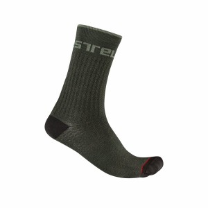 Castelli DISTANZA 20 Socken Herren Grün | 97130-REOC