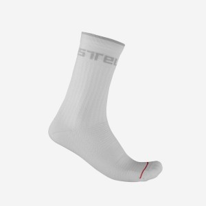 Castelli DISTANZA 20 Socken Herren Weiß | 69312-EGRQ