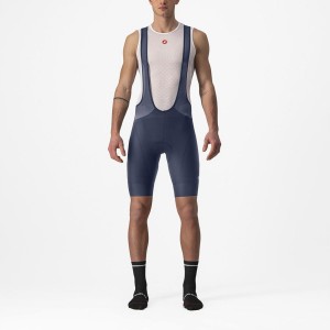 Castelli ENDURANCE 3 Shorts Mit Latz Herren Blau | 02658-ZFEA