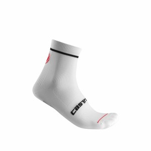 Castelli ENTRATA 9 Socken Herren Weiß | 43128-TQFG