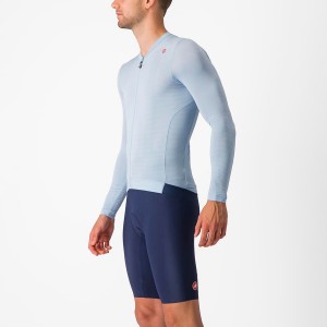 Castelli ESPRESSO LS Trikot Herren Blau Blau | 97342-CTHQ