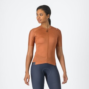 Castelli ESPRESSO W Trikot Damen Beige Dunkelgrau | 59240-UKLY