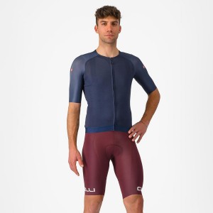 Castelli FREE AERO RC CLASSIC Shorts Mit Latz Herren Tiefesbordeaux Weiß | 50937-LCBY