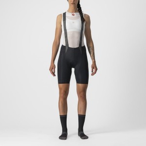 Castelli FREE AERO RC W Shorts Mit Latz Damen Schwarz | 50492-UIRY