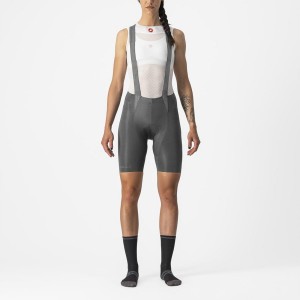 Castelli FREE AERO RC W Shorts Mit Latz Damen Grau | 28547-YOKS