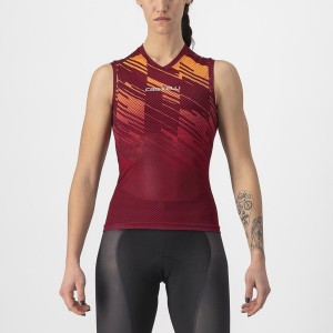 Castelli INSIDER W SLEEVELESS Trikot Damen Bordeaux | 96231-MLRB