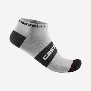 Castelli LOWBOY 2 Socken Herren Weiß Schwarz | 15486-JKZD