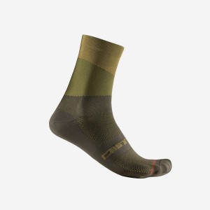 Castelli ORIZZONTE 15 Socken Herren Olivgrün Tiefesgrün | 62945-ACKL