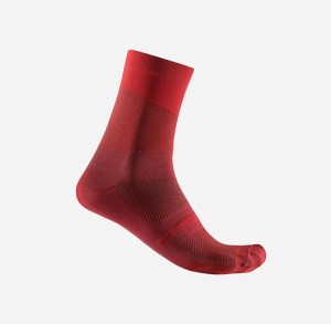 Castelli ORIZZONTE 15 Socken Herren Rot Rot | 59384-KUXQ