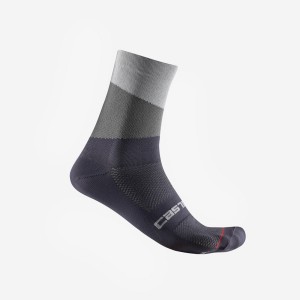 Castelli ORIZZONTE 15 Socken Herren Silber Grau Dunkelgrau | 75924-FCYP