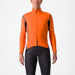 Castelli PERFETTO RoS 2 CONVERTIBLE Jacken Herren Rot Orange Dunkelgrau | 15370-FCEO