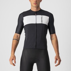 Castelli PROLOGO 7 Trikot Herren Schwarz Silber Grau Weiß | 80951-YEXL