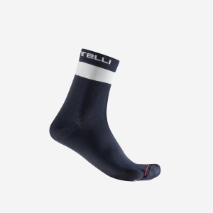 Castelli PROLOGO LITE 15 Socken Herren Blau Weiß | 42538-UJQT