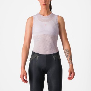 Castelli PRO MESH W SLEEVELESS Grundschicht Damen Lila Weiß | 52914-JZWN