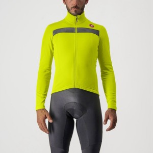 Castelli PURO 3 FZ Trikot Herren Hellgrün Silber | 60241-XZLV