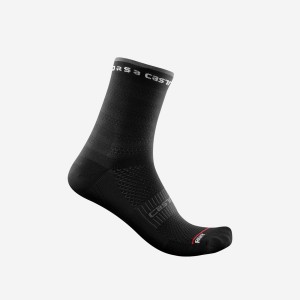 Castelli ROSSO CORSA W 11 Socken Damen Schwarz | 87236-YMAQ