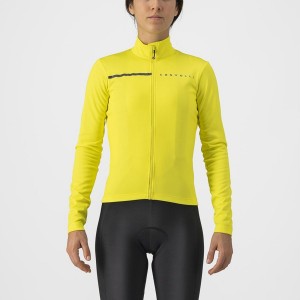 Castelli SINERGIA 2 FZ Trikot Damen Gelb Dunkelgrau | 98703-KDCH