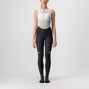 Castelli SORPASSO RoS W Leggings Damen Schwarz Silber | 48076-HPXG