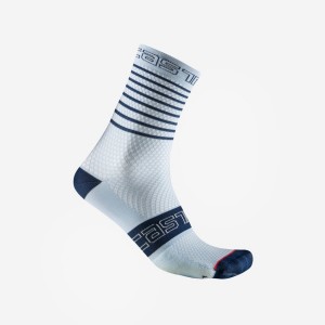 Castelli SUPERLEGGERA W 12 Socken Damen Blau | 26837-VQZX