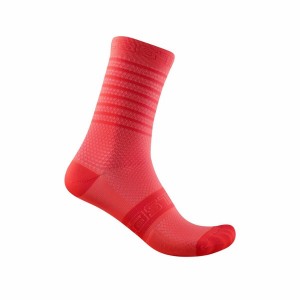 Castelli SUPERLEGGERA W 12 Socken Damen Rosa | 02716-AYNS