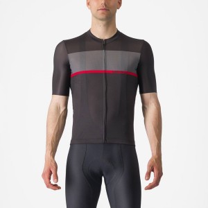 Castelli TRADIZIONE Trikot Herren Schwarz Dunkelgrau Rot | 31046-URIX