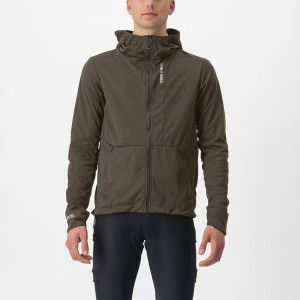 Castelli TRAIL HOODIE Jacken Herren Grün | 58103-ACER