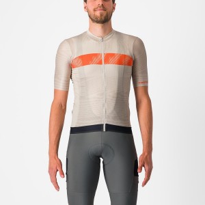 Castelli UNLIMITED ENDURANCE Trikot Herren Silber Orange Rot | 84973-GYUJ