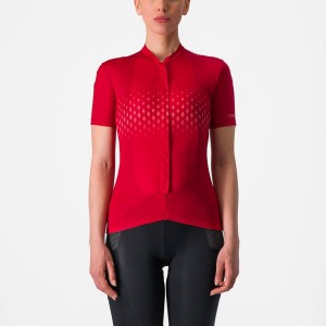 Castelli UNLIMITED SENTIERO 3 Trikot Damen Rot Rot | 23675-BPYG