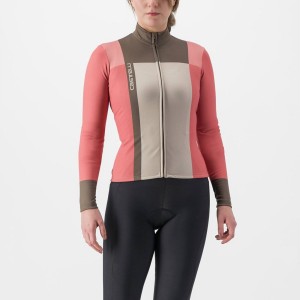 Castelli UNLIMITED W THERMAL Trikot Damen Rot | 78192-VLXI