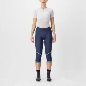 Castelli VELOCISSIMA THERMAL KNICKER Leggings Damen Blau Silber | 25768-QPLO