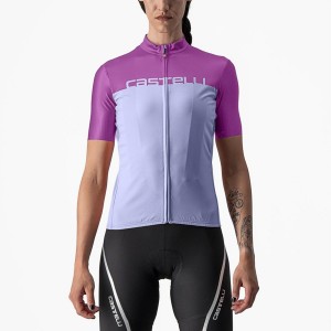 Castelli VELOCISSIMA Trikot Damen Lila Weiß | 75643-AXUL