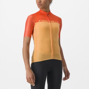 Castelli VELOCISSIMA Trikot Damen Orange Tiefesrot | 16354-ZTRH