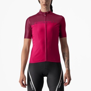 Castelli VELOCISSIMA Trikot Damen Rot Bordeaux | 34697-MJNU