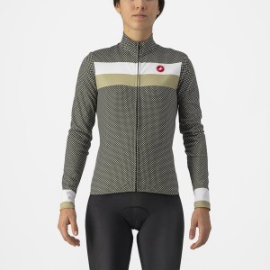 Castelli VOLARE LS Trikot Damen Grün Weiß Grün | 70291-JZQA