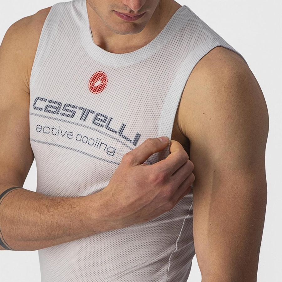 Castelli ACTIVE COOLING SLEEVELESS Grundschicht Herren Silber Grau | 96523-UWLN