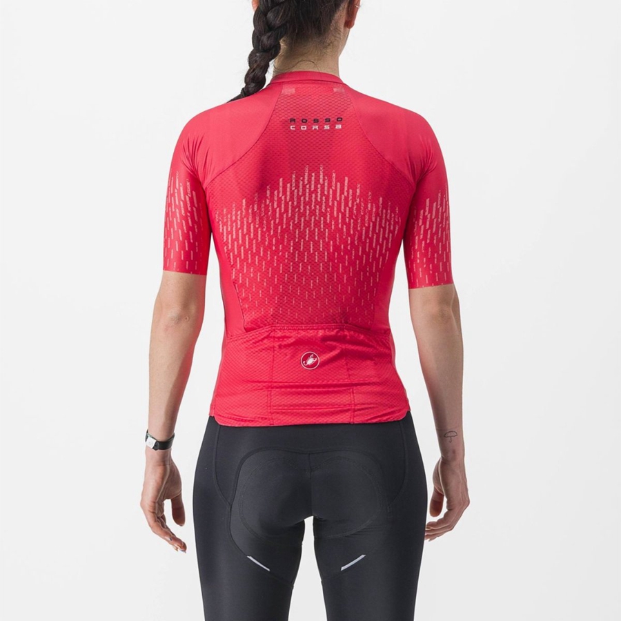 Castelli AERO PRO W Trikot Damen Rot | 32518-FDVA