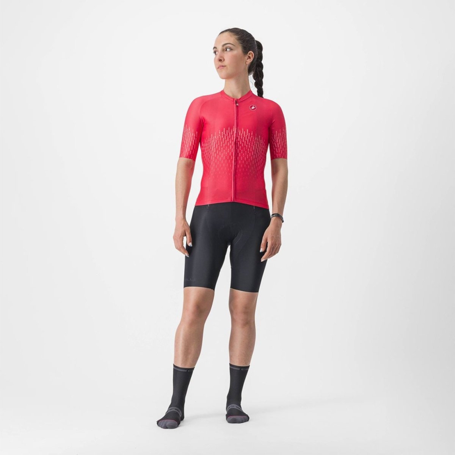 Castelli AERO PRO W Trikot Damen Rot | 32518-FDVA