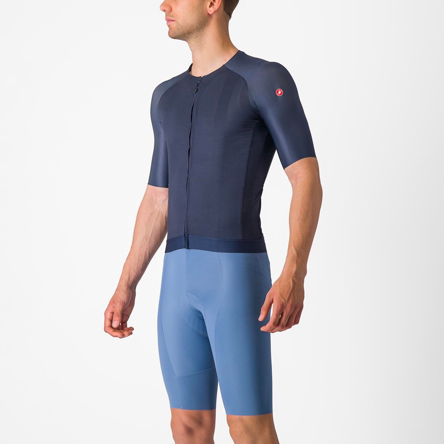 Castelli AERO RACE 7.0 Trikot Herren Blau | 12895-OJIT