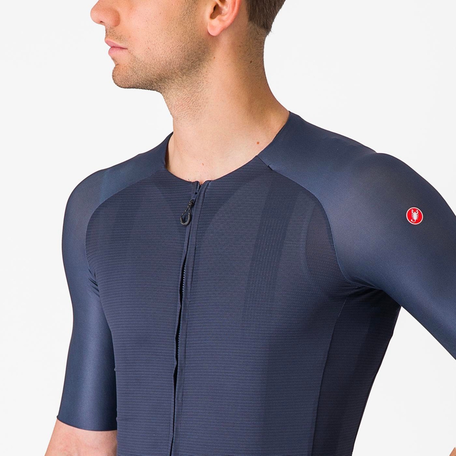 Castelli AERO RACE 7.0 Trikot Herren Blau | 12895-OJIT