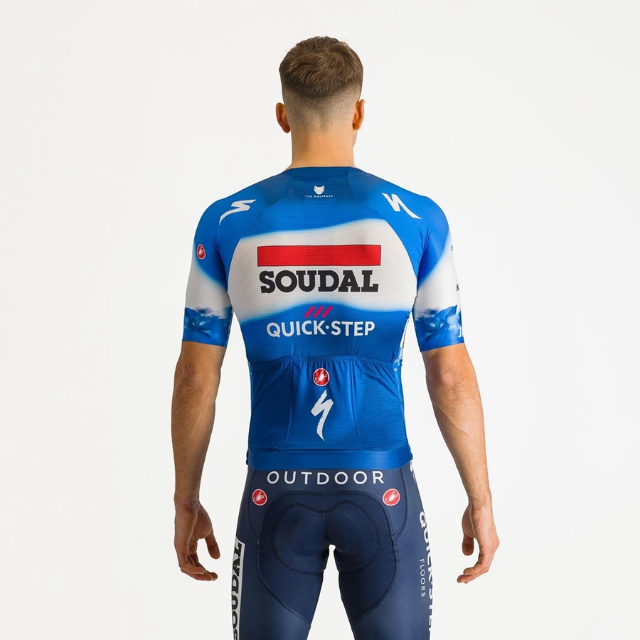 Castelli AERO RACE 7.0 Trikot Herren Blau Weiß | 46358-UZIB