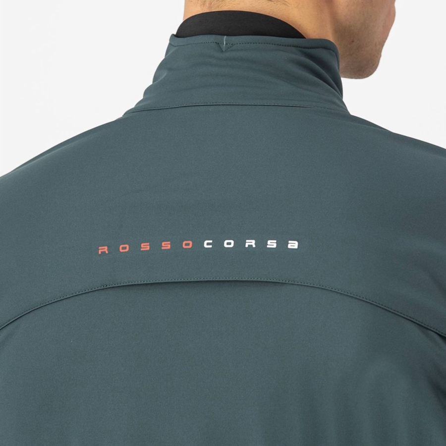 Castelli ALPHA DOPPIO ROS Jacken Herren Grün Schwarz | 95284-SBPJ