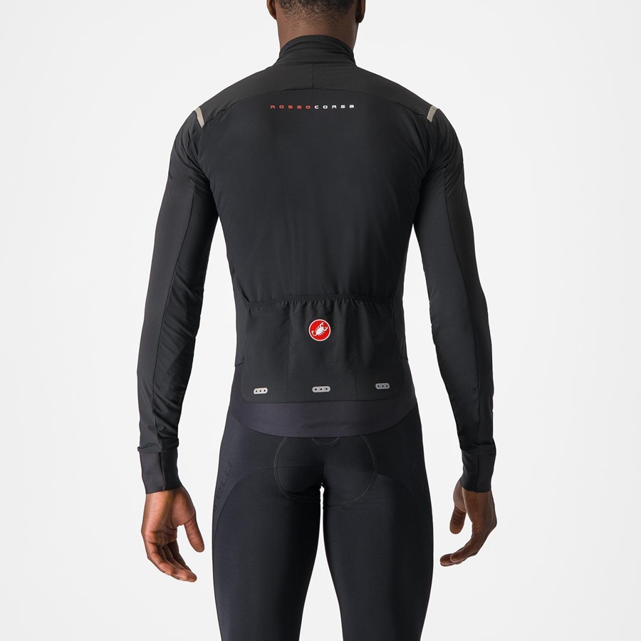 Castelli ALPHA FLIGHT ROS Jacken Herren Schwarz Silber Dunkel | 68501-ZKBT